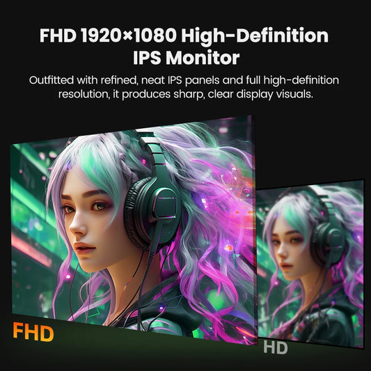 UPERFECT 15.6 Inch Portable Monitor For Laptop 1080P HDR 8bit IPS PC External Second Screen with Type-C MINI HDMI Mobile Extended Display