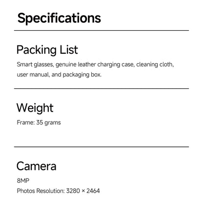 2026 New Smart Glasses 800W Take Pictures Record Al Translation WIFI Transmission AI Recognition GPT 2000MAH Music Smart Glasses