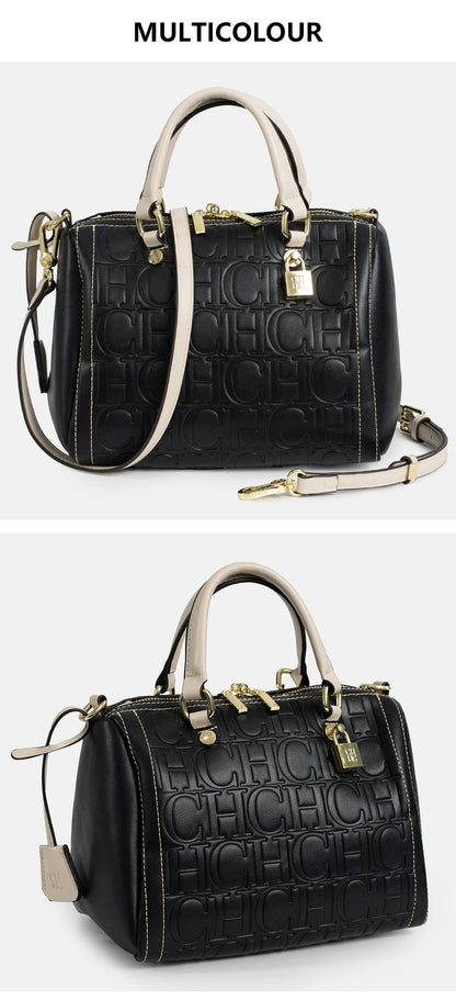 CH Women Handbag Luxury Monogram Embossed Top Handle Bag Shoulder Crossbody Bags For Ladies 2026 Designer High Quality Tote