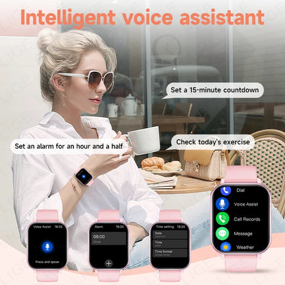 LIGE 2026 New Smart Watch Women Men Bluetooth Talking Blood Oxygen Heart Rate Monitoring Smart Watch For Women Men Holiday Gift