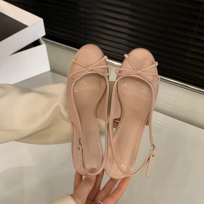 Luxury Metal Designer Women's High Heels Fashionable Open-heel Stiletto Sandals New Spring Style Slip-on Buckle Dress Shoes