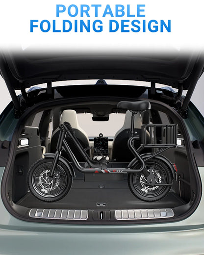 DYU C4 14 inch Folding Electric Scooter Mini E-Bike 500W Peak 20MPH 280Wh Battery Compact City Commuter E-Scooter Style UL2849