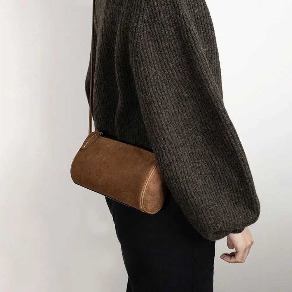 New Vintage Women Suede Handbag Elegant Casual Crossbody Bags Large Capacity Luxury Shoulder Bag for Ladies