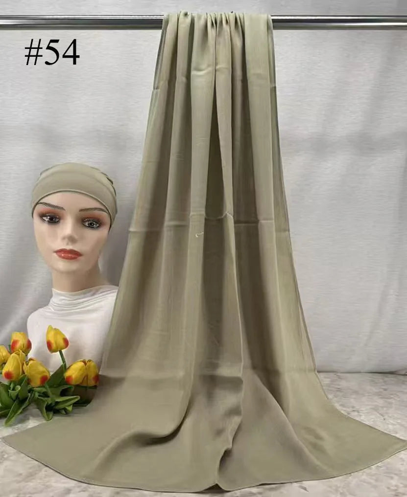 Mini Modal Hijab with Undercap Set Basic Stretchy Pullover Headscarf Thin Breathable Sunscreen Head Wrap Hijabs Scarf 165*50cm