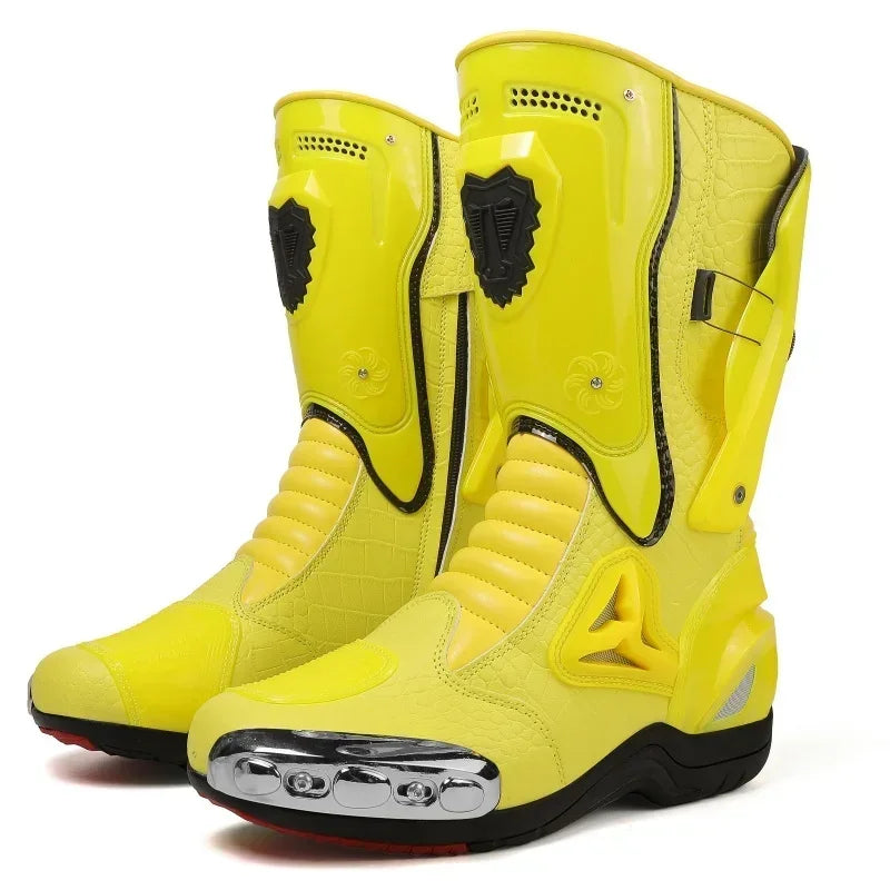 JG-Wolf Waterproof Motocross Boots Adventure Touring Steel Toe Off-Road Boots CE Certified Dirt Bike Motorcycle Racing Boots Men