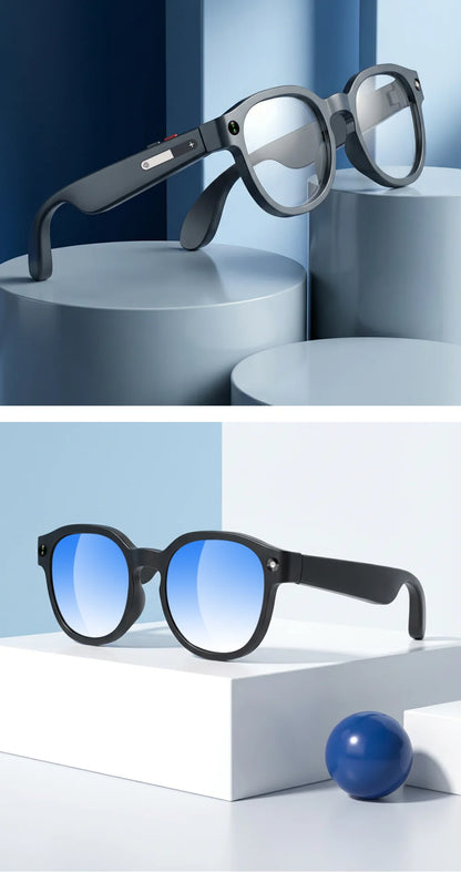 AI Smart Glasses 800W Anti Shake HD Camera Video Recording Languages Translation Sunglasses Bluetooth Call Music Play Man Women