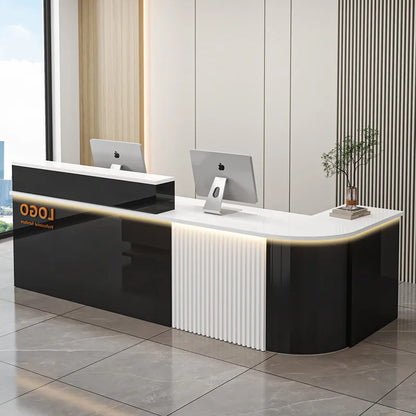 Customized Cashier Podium Counter Reception Desk Small Reception Desk For Salon Bancone Per Negozio Office Furniture