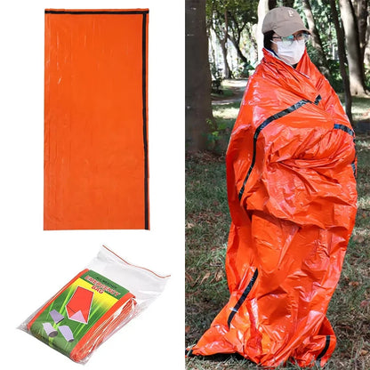 Emergency Sleeping Bag Ultra Waterproof Mylar Thermal Blankets Lightweight Survival Sleeping Bag Keep Warm for Camping Hiking