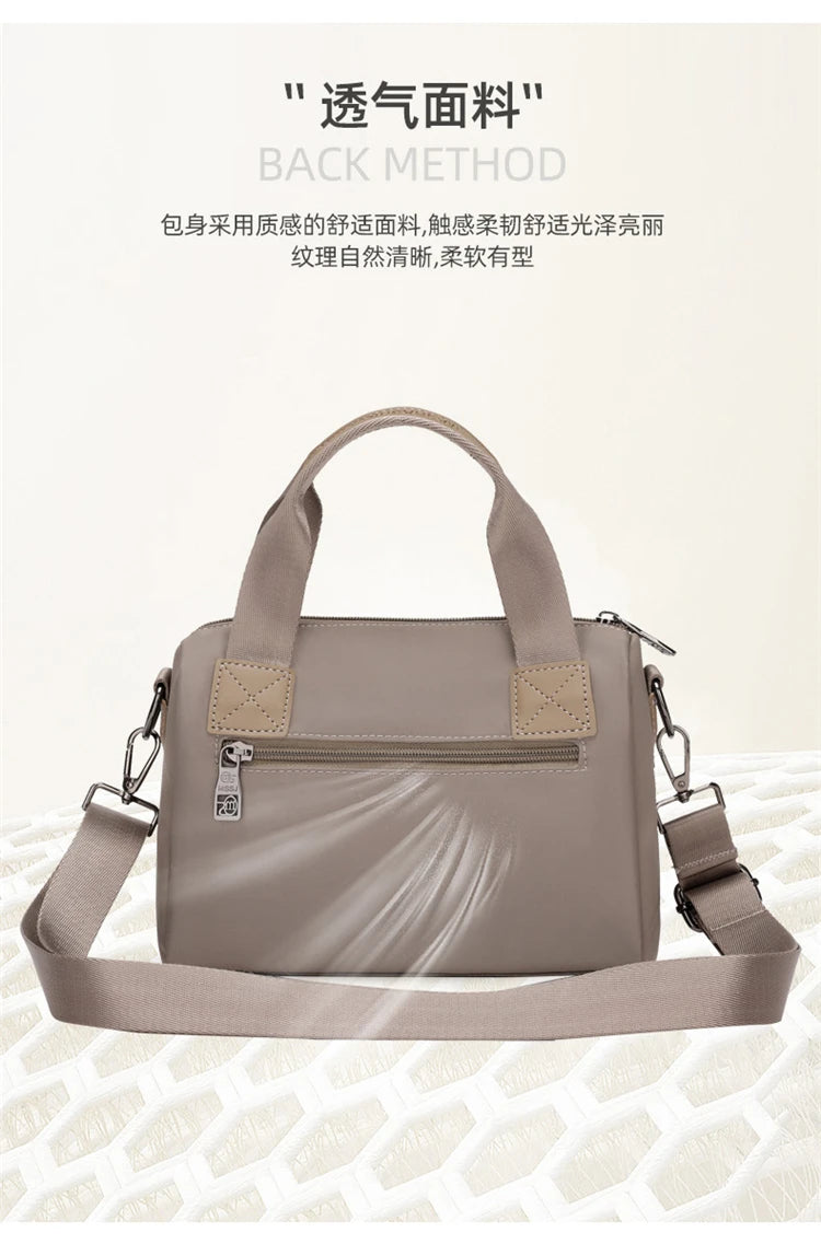 Ladies Lightweight Shoulder Bag Waterproof Nylon Handbag for Commuter Work Casual Crossbody Bags for Women Messenger Bag