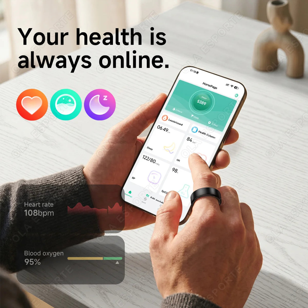 2026 Smart Ring New Technology free gifts Couple Ring for Women Men  Waterproof Sport Rings Heart Rate Pressure Monitor All Size