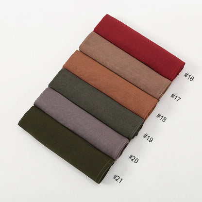 New Big Size Solid Rayon Modal Hijab Scarf Women Muslim Headscarf Wraps Shawl Femme Musulman Headband Islamic Turban 190*85cm