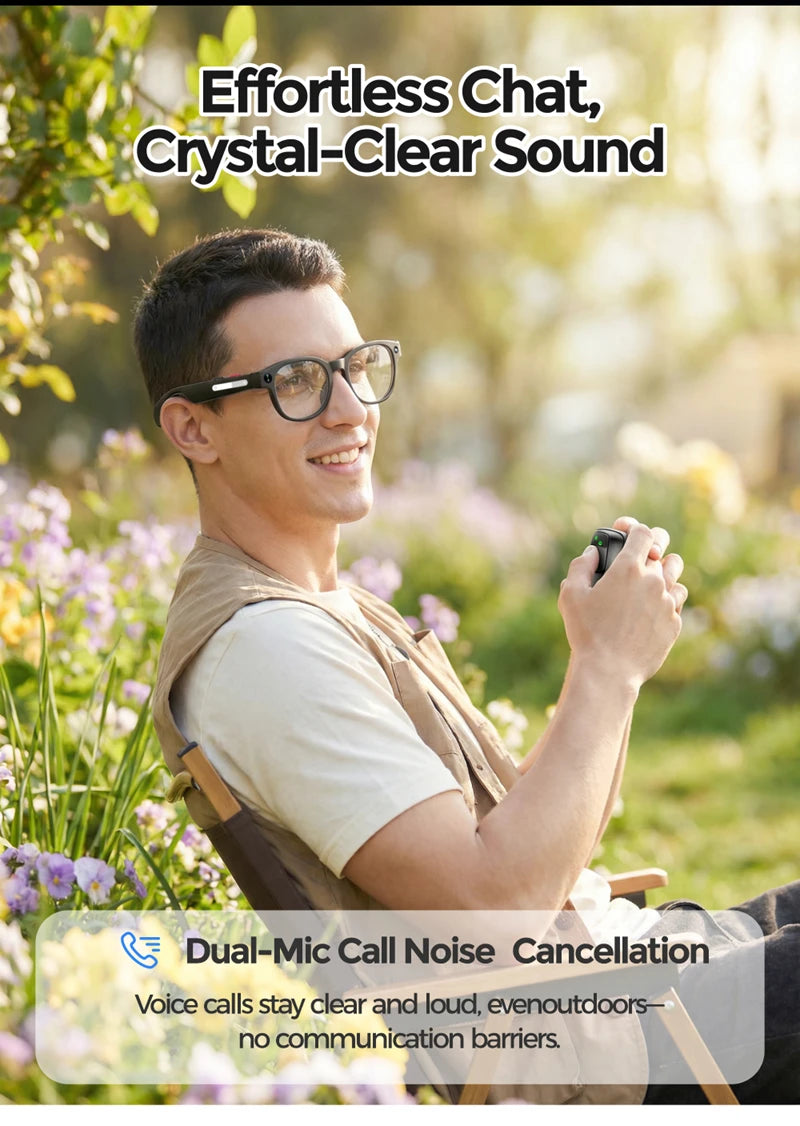 2026 4K HD Color Changing AI Smart Glasses Chat GPT 100MP Camera Bluetooth Call Voice Assistant Control Smart Glasses 2026 New