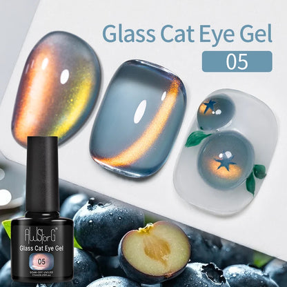 7.5ml Golden Light  Magnetic Gel Golden Gems Magnetic Gel Nail Polish Cat Nail Sparkling Glitter Semi Permanent Varnish