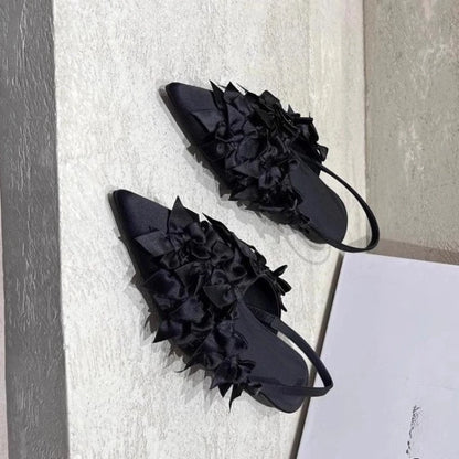 Pointed Toe Women's Sandals Low Heels Elegant Sexy Fashion Woman Shoes 2025 Summer Luxury Slides Women Sandals Zapatos De Mujer