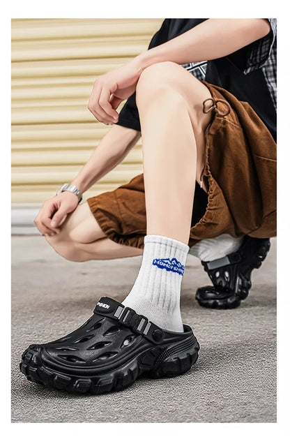Summer Casual Sandals Men Outdoor Slippers Flat Mens Flip-flop Lightweight Beach Shoes Indoor Home Anti-slip Bathroom Slides