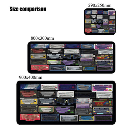 Pixel Keyboards Office Mouse Ped Computer Table Mat Mouse Mats Deskpad Desktop Accessories Big Mousepepad Computer Mat Playmat