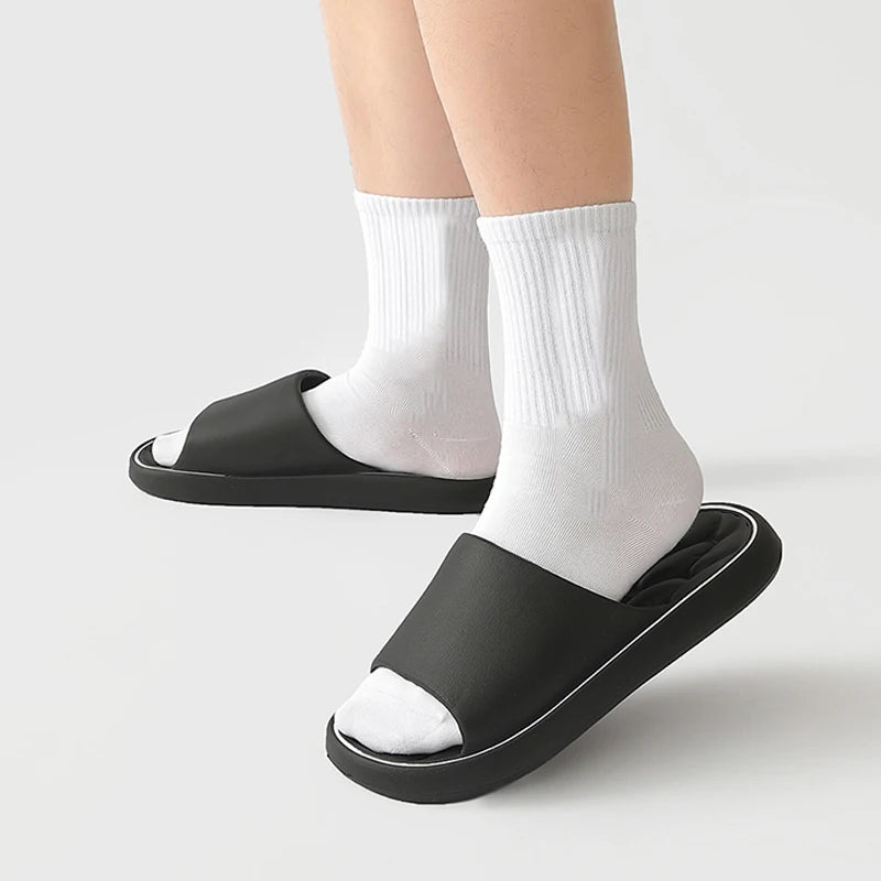Big Size Men's Slippers Summer Ligtweight Indoor Home Bathroom Sandals Anti-Slip Soft EVA Sole Outdoor Beach Couple shoes