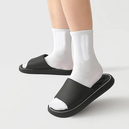 Big Size Men's Slippers Summer Ligtweight Indoor Home Bathroom Sandals Anti-Slip Soft EVA Sole Outdoor Beach Couple shoes