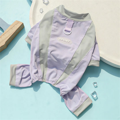 Dog Clothes Cooling Suit Jumpsuit Clothes Long Sleeve Pajamas Tracksuit For Small Dogs Chiwawa Yorkie Puppy Hoodie Bodysuit