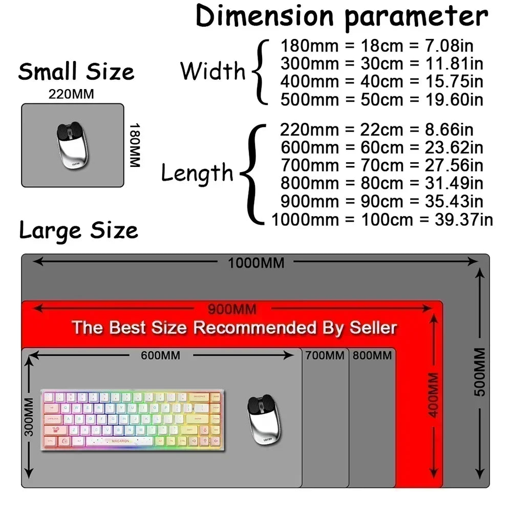 Riccu Mouse Pad Linux Commands Line Rug Large Mousepad Shortcuts for Red Hat Ubuntu OpenSUSE Arch Debian Unix Programmer Deskmat