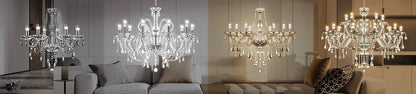Elegant 6 Chandelier Lighting Modern Crystal Lights Kitchen Chandeliers Light Ceiling Pendant Lamp Transparent Color