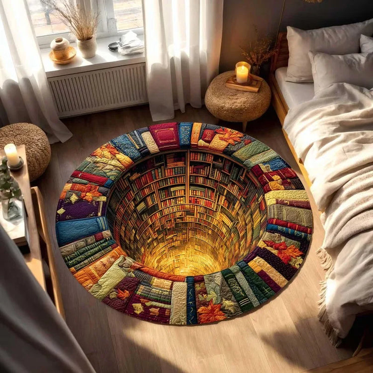 3D Vortex Rug Illusion Rug Optical Illusion Round Carpet Popular Rug Home Decor Living Room Rugs Cool Mat Housewarming Gift