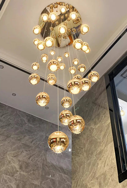 Modern Home Decor LED Lights Pendant Light Lamps for Staircase Chandeliers for Living Room Hanging Light Indoor Lighting