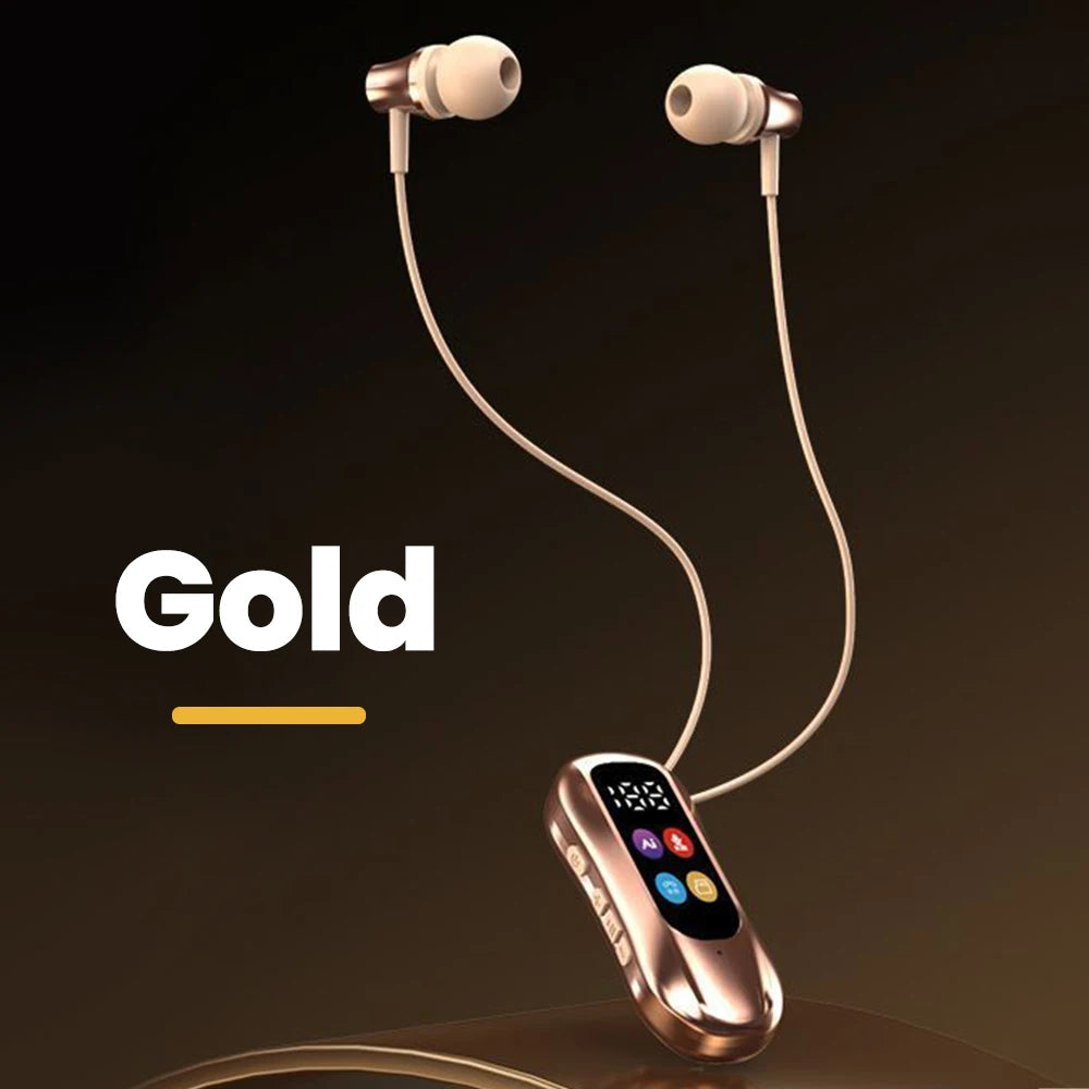 S30 Collar-Clip Bluetooth Headset Wireless Headphones With Mic HD Calling BT Earphones Variable Sound Earbuds Support SD Card