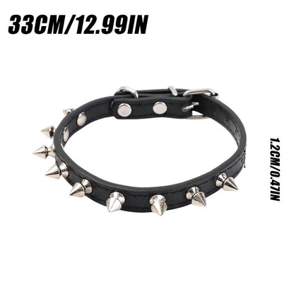 Pet Sharp Spiked Dog Collar Studded Anti Bite Leather Studded Collars Pet Neckwear Tactical Adjustable Safety Collars Products