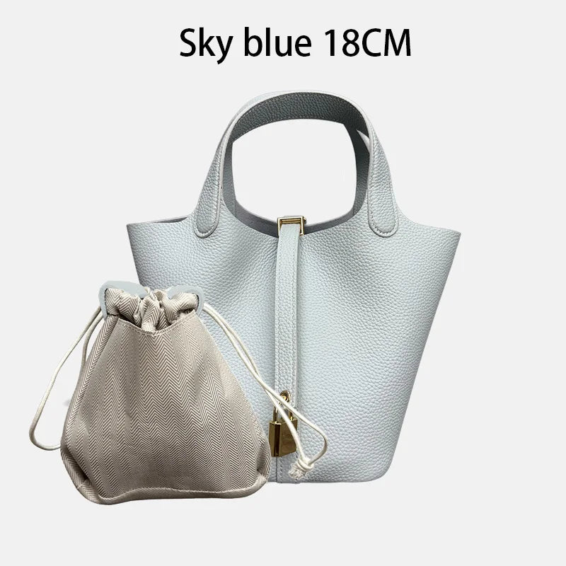 Women Bags Handbags Bucket Bag 18/22 Big Small Fashion Tote Bag Genuine Leather Luxury Quality Designers Lady Hand Bags