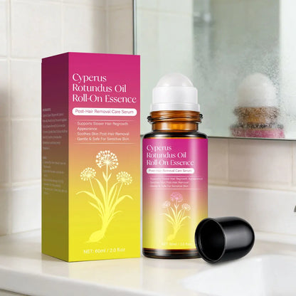 Cyperus Rotundus Oil Roll On, Natural Cyprus Cypress Rotundus Oil for Hair Removal, Reduces Unwanted Hair Growth, Soothes Skin