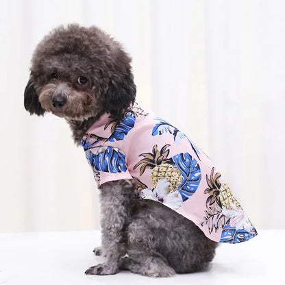 Hawaiian Style Pet Dog Clothe Summer SandBeach Dog Shirts for Small Medium Dogs Puppy Cat Clothing Ropa Perro Pug French Bulldog