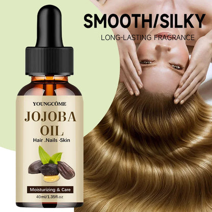 YOUNGCOME JOJOBA Oil Hair Care Essential Oil Anti-frizz Smooth Hair Oil Serum Anti Loss Scalp Massage Spa Treatments Hair Care
