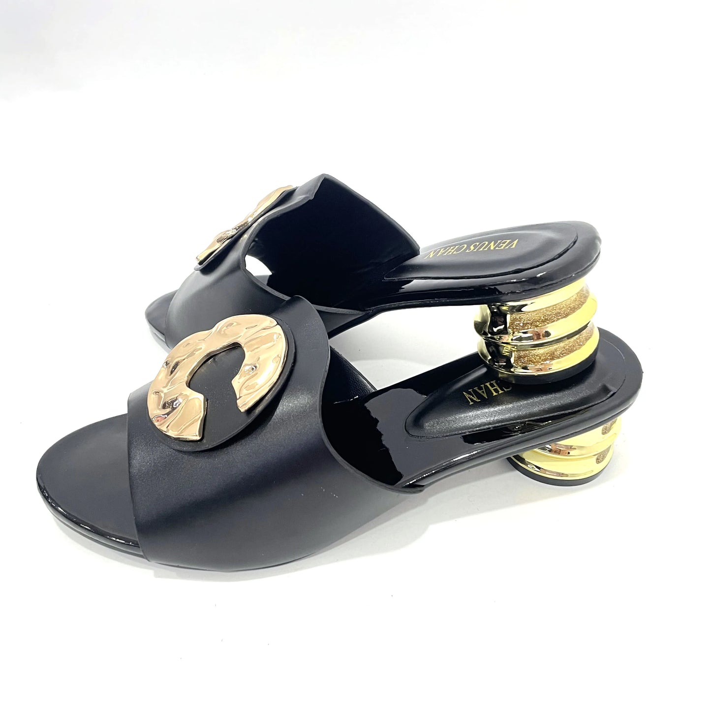 Blue Italian Women Wedding Pumps Decorated with Rhinestone Slip on Shoes for Women Nigerian Shoes Luxury Sandals Women