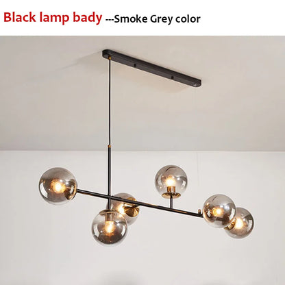 Northern Europe Dining Room Chandeliers Designer One Character Long Strip Pendant Lamp Decoration Maison LED Lights