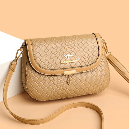 High Quality Soft Leather Purse Fashion Women Shoulder Messenger Bag Multi-pocket Wear-resistant Bag Luxury Ladies Handbag Sac