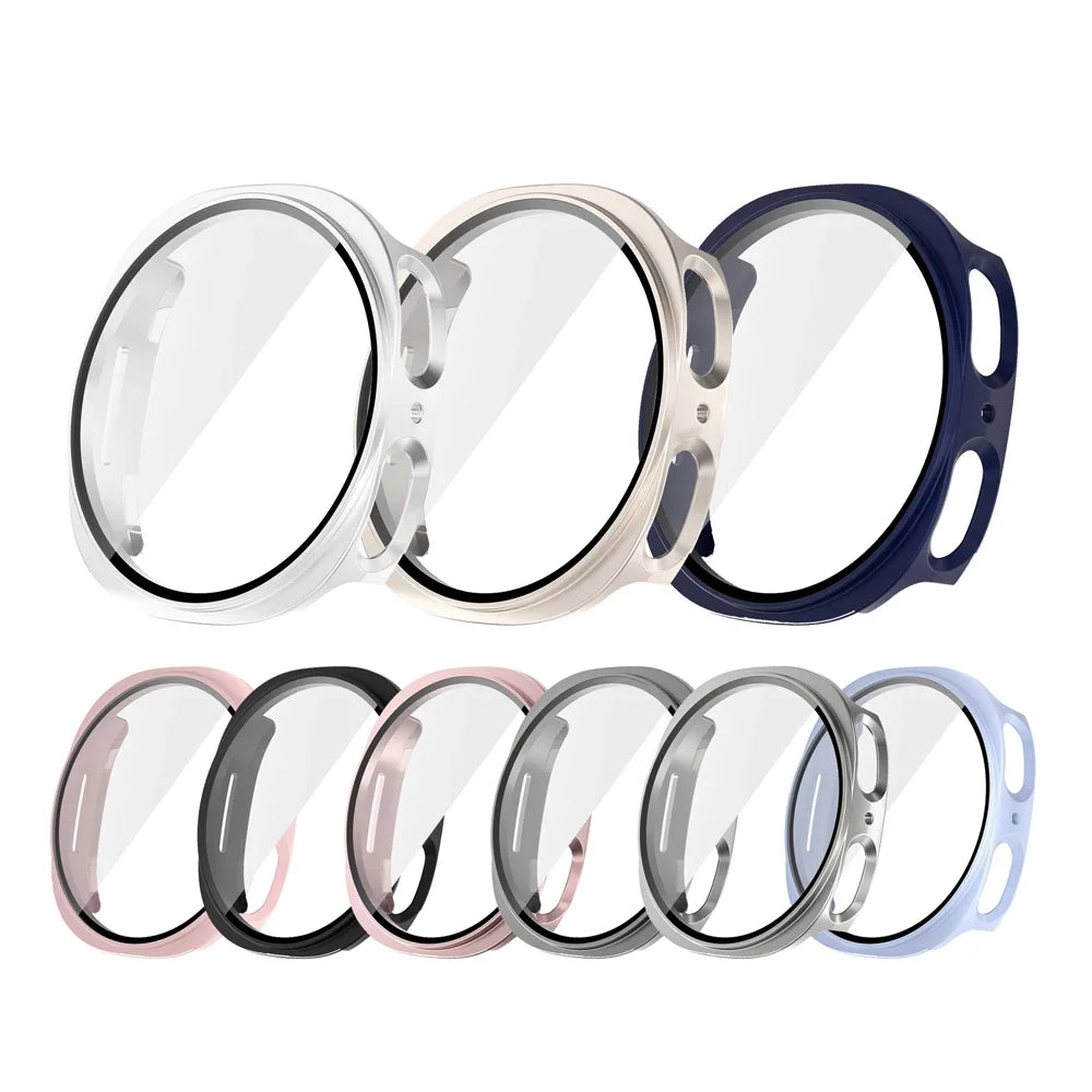 Tempered Glass+Case for Samsung Galaxy Watch 8 44mm 40mm Full PC bumper Cover Screen Protector Galaxy Watch 8Classic Accessories