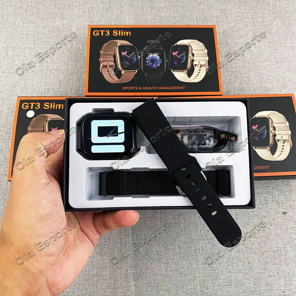+2Pcs Smart Watch Women 2.01 Inch Voice Assistant Waterproof smarthwhatch Men Sport Smartwatch Fitness Tracler Bracelet 2024 New