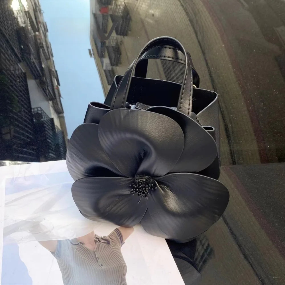 Innovative Chinese-Style Floral Bucket Bag Drawstring French Mini Tote Bag Flower Bucket Purse Women Luxury Designer Handbags