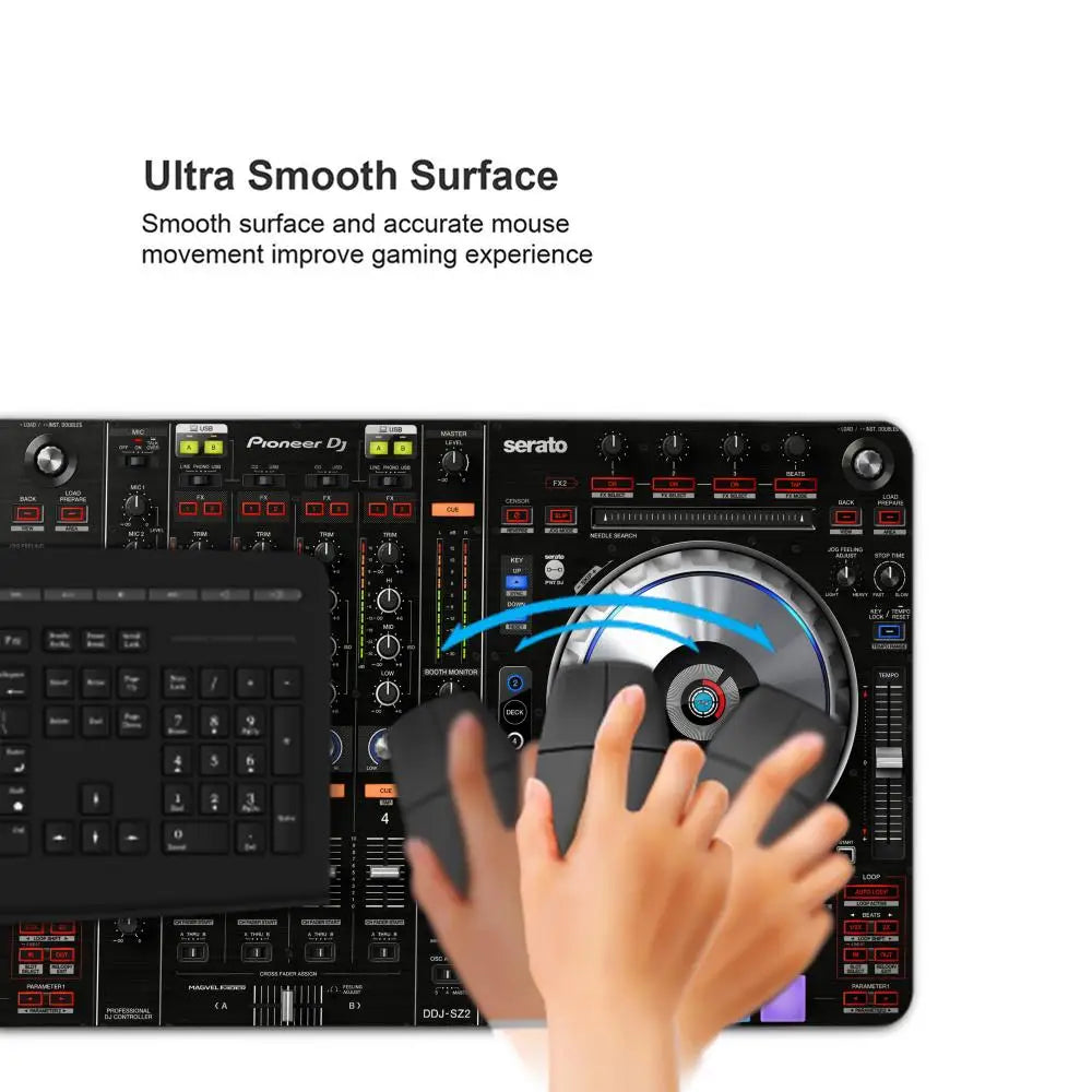 Radio Dj Workbench Mouse Pad Gamer XL Large HD HYBXAXC Desk Mats MousePads Natural Rubber Carpet Anti Slip Laptop Mice Pad