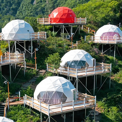 Durable Geodesic Dome Tent PVC Waterproof Glamping Starry House Hemispherical Bubble Igloo Tent Luxury Outdoor Camping