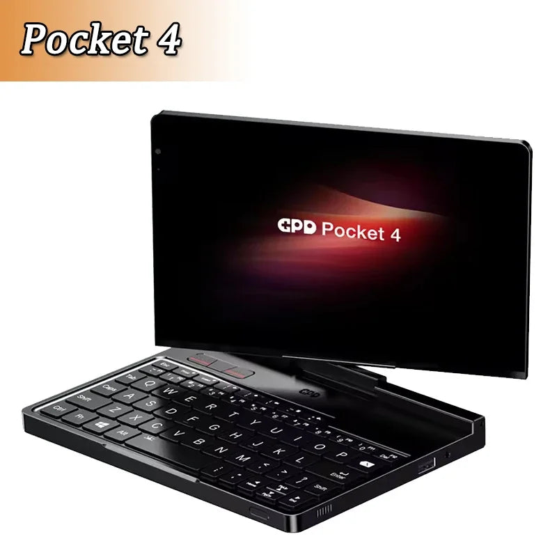 2026 New GPD Pocket4 2 in 1 Mini PC 8.8 Inch 144Hz AMD AI 9 HX370 64GB 2TB NVMe Portable Laptop Tablet