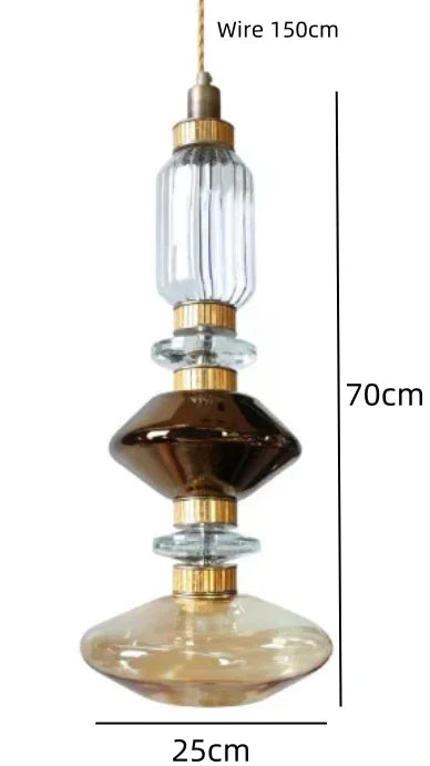 Modern Pagoda Home Design Glass Led Pendant Lights for Living Dining Table Room Apartment Bar Counter Simple Lusters Luminaires