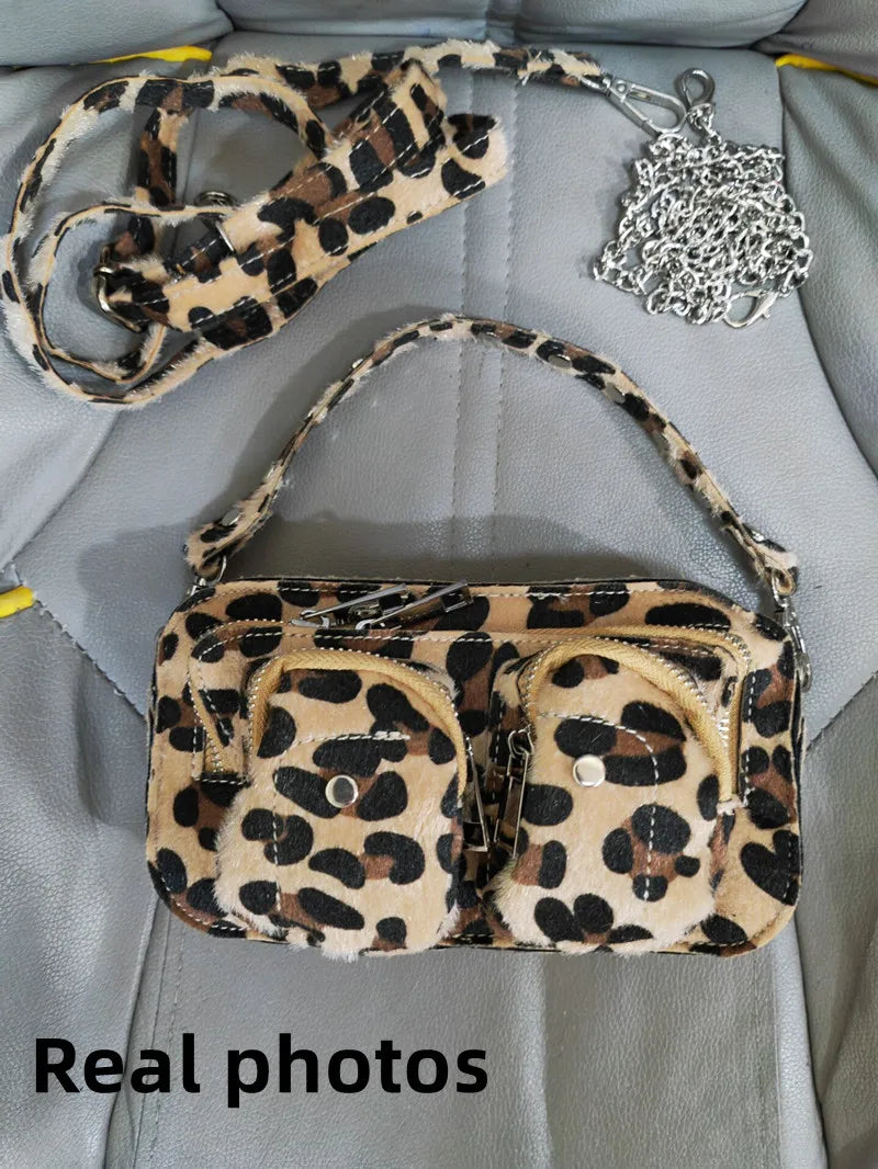 New Leopard Crossbody Bags For Women 2024 Luxury Handbags Designer Ladies Hand Shoulder Messenger Bag Sac A Main Female