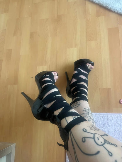 Sexy Strip Pole Dance Rome Crossdresser High Heel Nightclub Sexy Cool Boots 15cm Hate High Exotic Walking 20cm Platform Female