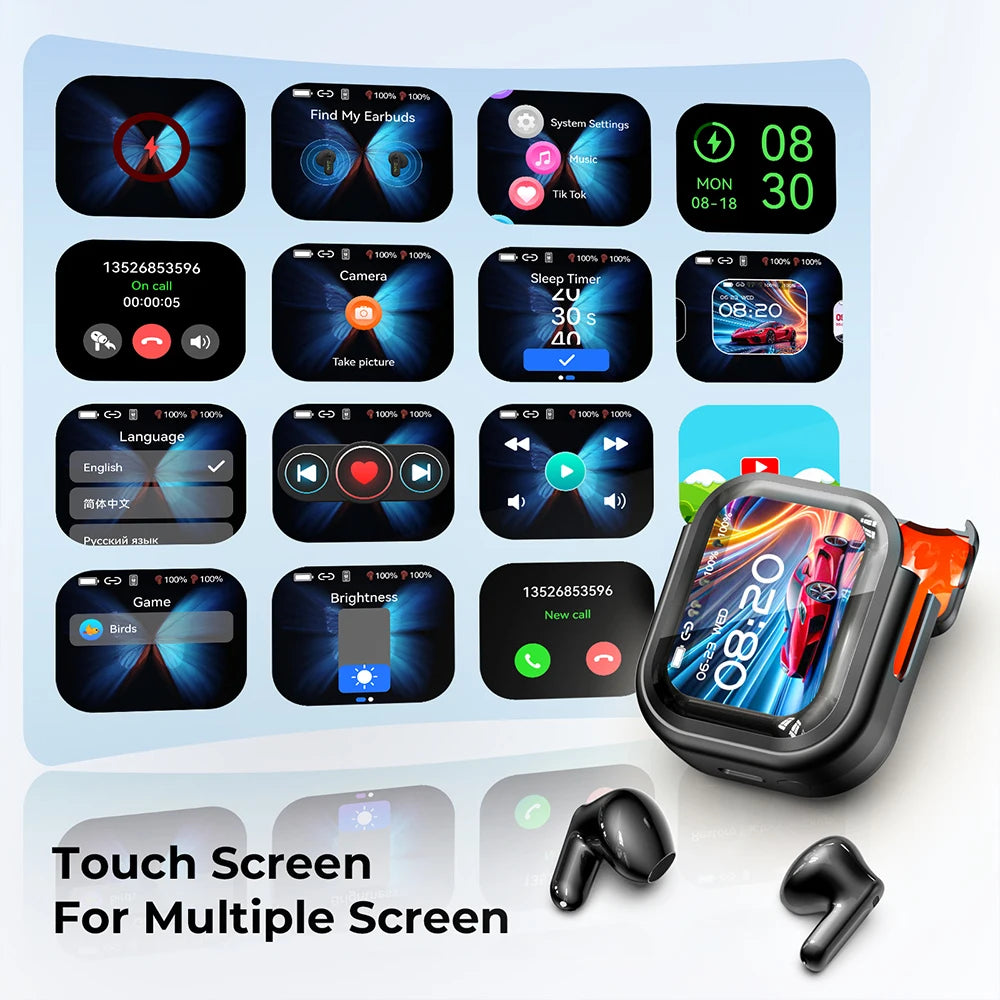 HTC NE20 Original Wireless Bluetooth Earphone In Ear AI Translate Earbud LED Multi-function Touchscreen Noise Reduction Headset