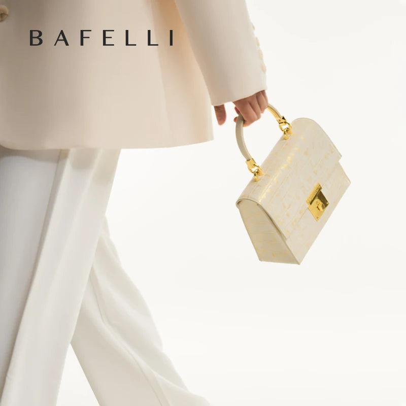 BAFELLI WOMEN'S BAG NEW FASHION LADY STYLE ELEGANT FEMALE HANDBAG K GOLD GENUINE LEATHER SHOULDER LUXURY BRAND PURSE 2026