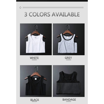 Bandaged chest clip vest, top breathable elastic chest clip vest, women's tight elastic vest