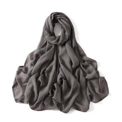 New Big Size Solid Rayon Modal Hijab Scarf Women Muslim Headscarf Wraps Shawl Femme Musulman Headband Islamic Turban 190*85cm