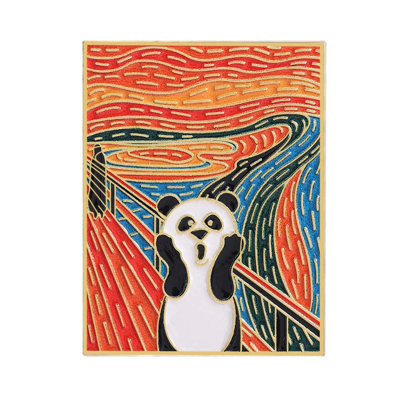 Cartoon Cute Dog Raccoon Rabbit Brooch Enamel Pins Creative Animal Quotes Brooch Lapel Badge Backpack Accessories Jewelry Gift